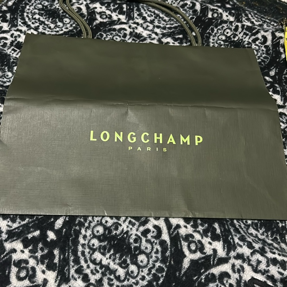 Longcham Paris paper bag in green